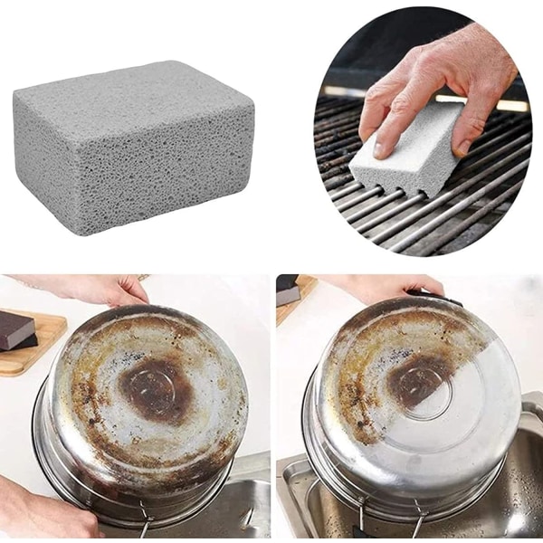 Barbecue Cleaning Stone, 2 kpl Grill Cleaning Brick, Grill Block for Cleaning Grills or Grills Reusable Descaling Stones Stone Brick Cleaner