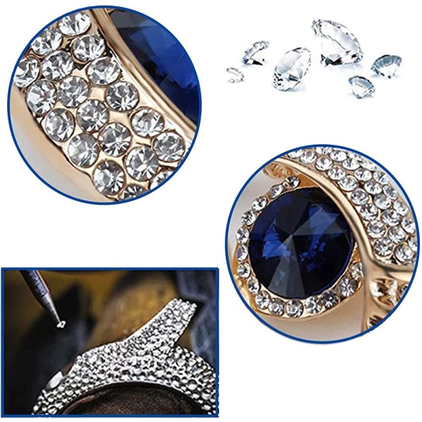 Kristallstjärna Brosch med Ängeltårar, Elegant Diamant Ängel Brosch