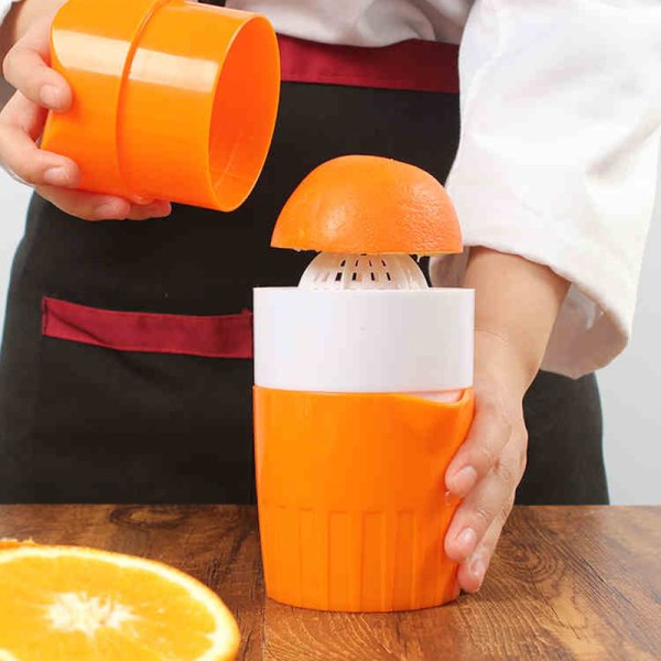 Manuel kop multifunktionel juicer mini baby juicer orange han