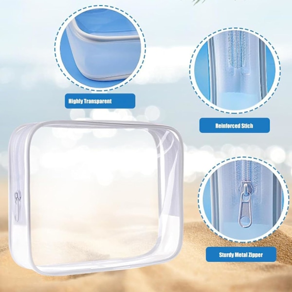 4 stk. Rejse Kosmetik Dispenser Sæt (100ml, Transparent)