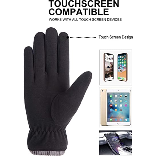 Dame Vinter Warm Touchscreen Handsker Thermal Soft Foring Elasti