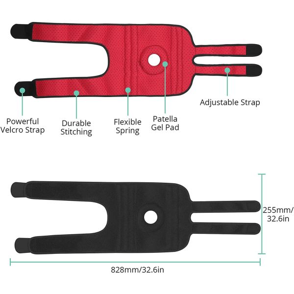 Sports knæstøtte Justerbar knæstøtte til mænd og kvinder med g
