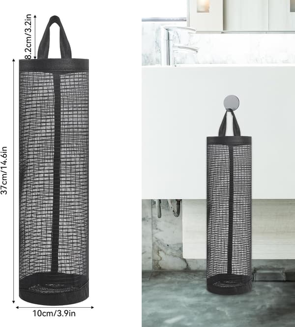 2-pack förvaringspåse, shoppingväskhållare, lämplig för köksförvaring