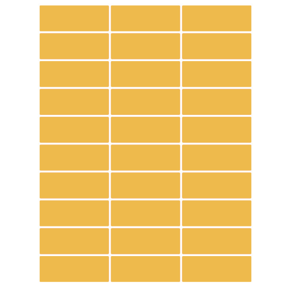 240 stykker farvede etiketter rektangulær farvekodningsetiketter
