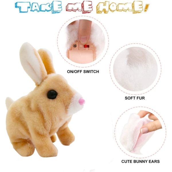 Kaninlegetøj, pædagogisk interaktivt legetøj, kaniner kan gå
