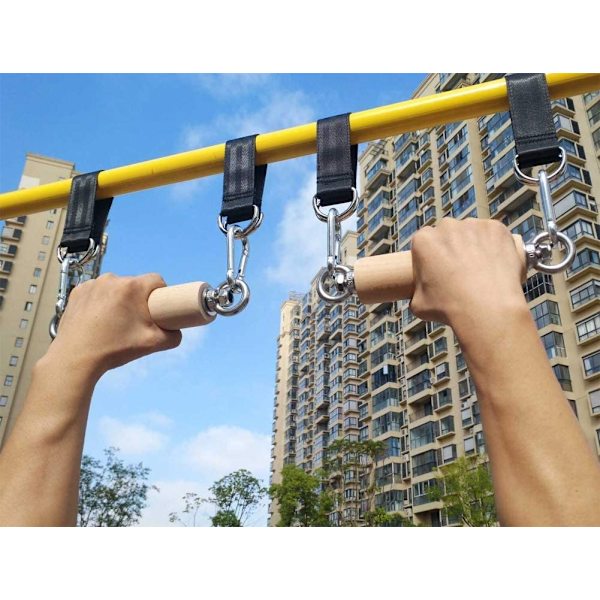 Træ Pull Up Klatregreb - 1 Par Håndgreb Styrke