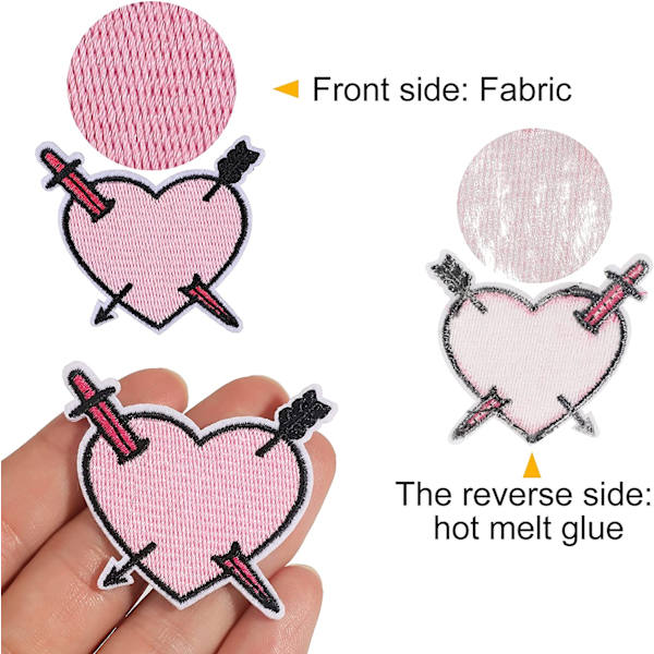 16 stykker rose tema broderi stryge-på patch, broderi selv-a
