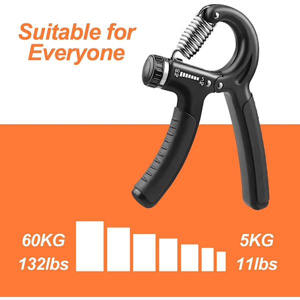 Håndgrep, 5-60 kg justerbart grep forarm håndleddsstyrker
