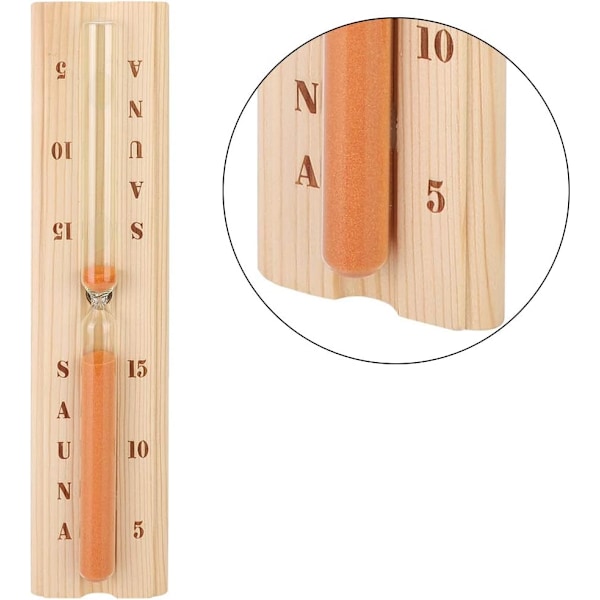 Tallskog Sauna Timglas 5/10/15 Minuter, Precision Trä Timglas