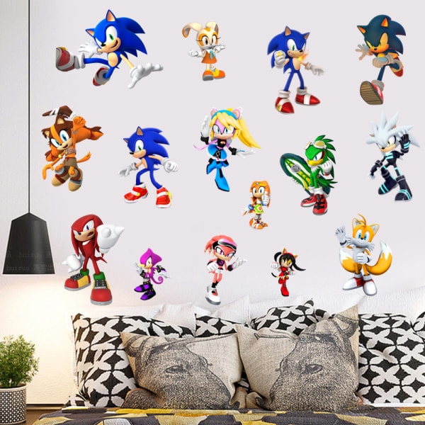Hedgehog Sonic Game Wall Sticker Boys' Bedroom PVC Graffiti