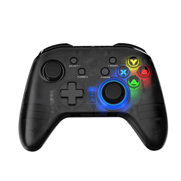 T4 Pro Bluetooth trådløs kontroller for Switch, Switch Pro-kontroller med LED-bakgrunnsbelysning, Turbo Gam