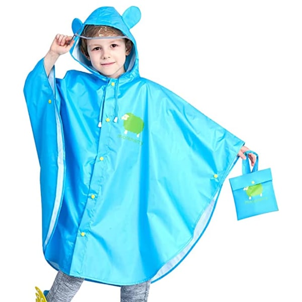 Kids Rain Poncho Cartoon Raincoat Jacket Lightweight Schoolb