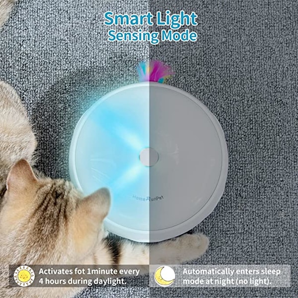 Fjäder Cat Smart Cat Toy, Silent Version Interactive Kitten T