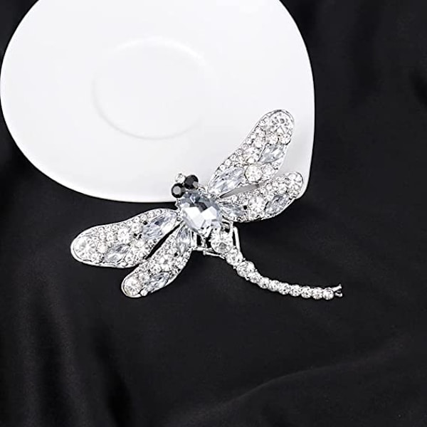 Dyre Brosje, Dragonfly Brosje, Dyreformet Krystall Brosjer, Rhinestone Brosjer for Kvinner Jenter Bursdagsgave Julebryllupsfest Tilbehør