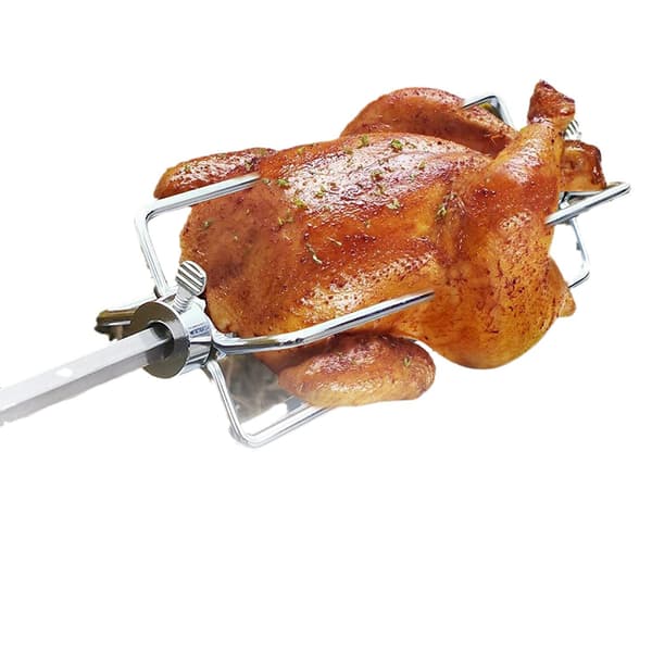 2 stk. grillgafler i rustfrit stål - grilltilbehør til kulgrill