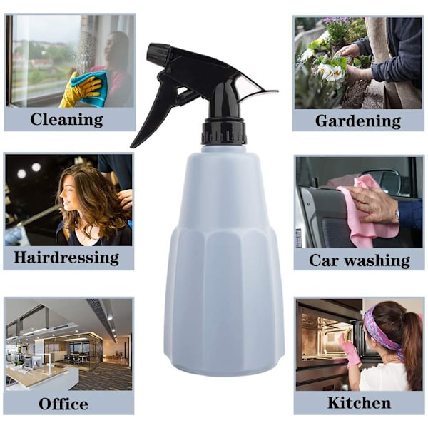 2 stk. 500 ml tomme plastsprayflasker tomme pumpe sprayflasker