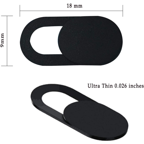 18 stk. webcam cover 0,6 mm, webcam cover slide beskytter dit privatliv