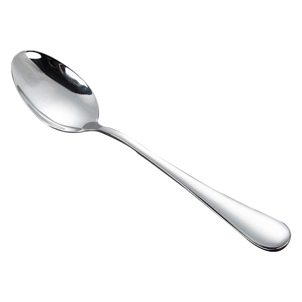 Rustfritt stål sett med 6 små ovale rustfrie stål kaffeskjeer