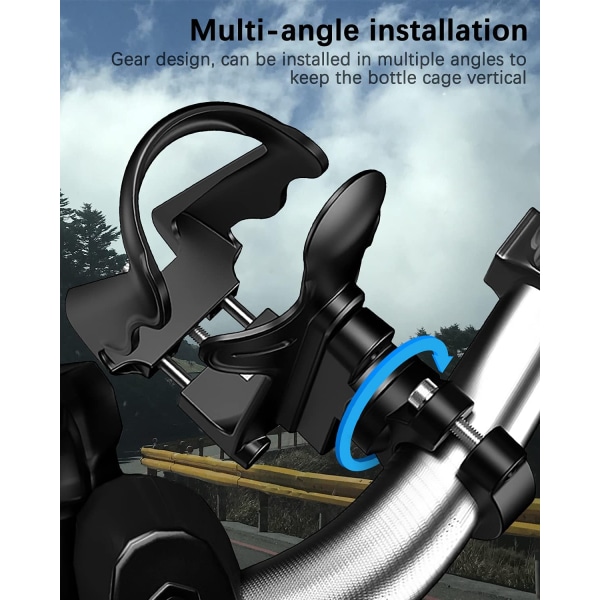 Justerbar flaskeholder for motorsykkel, barnevogn, sykkel, ATV/UTV,