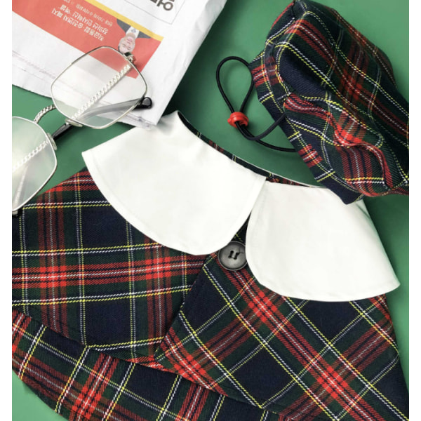 2 st hundkläder, hattar, brittisk stil, söt Teddy Sch
