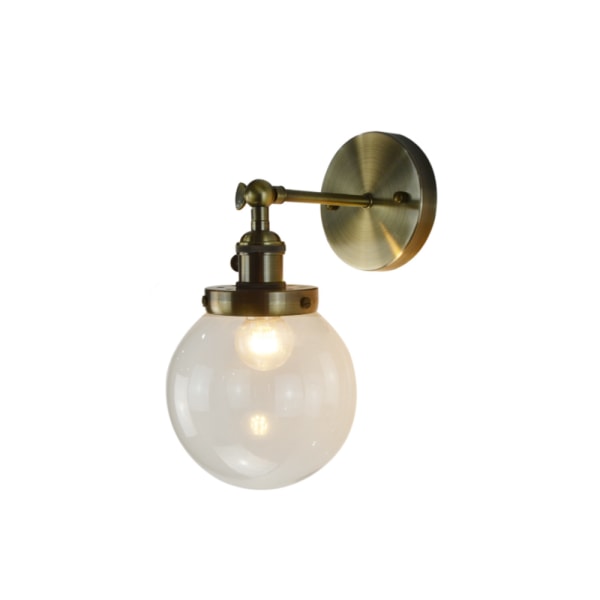 Antik industriel væglampe Globe Wall Light-Bronze