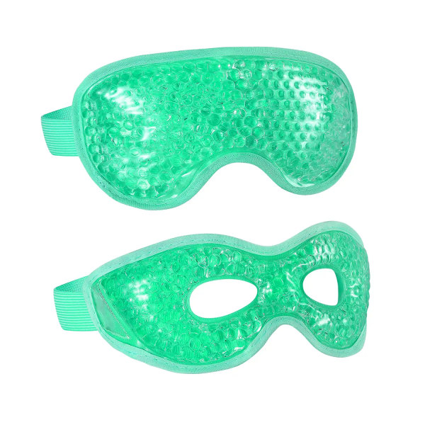 2kpl geelimäinen silmänaamio Uudelleenkäytettävä Hot Cold Therapy Gel Bead Eye Mask for