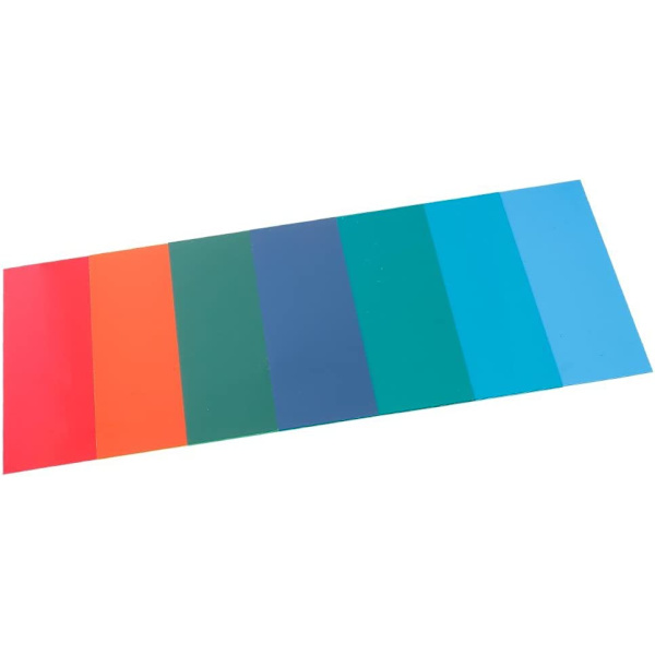 4-farvet gel-filter kit 12\"x 12\"/30 x 30cm rød gul grøn blå