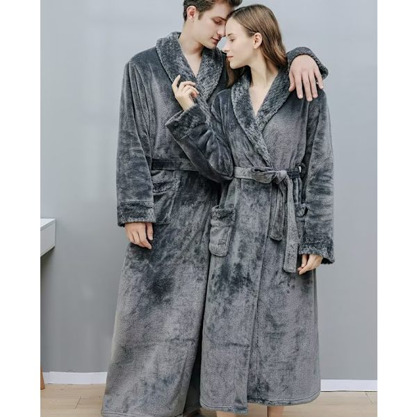 Efterår og vinter flannel pyjamas, mellem længde, L størrelse, th