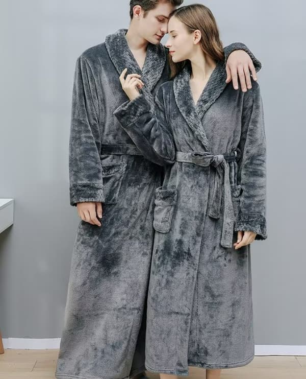 Høst og vinter flanellpyjamas Mellomlang M tykk