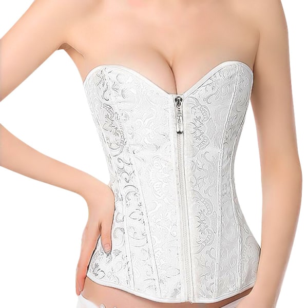 Kvinders Bustier Korset Seksuel Satin Brokade Overbust Talje Cincher