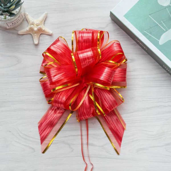 20 st Stora Dragrosetter (15 cm), Röda Organza Dragrosetter för Presentinslagning, Festdekorationer, Bröllopsbilar, Korgar
