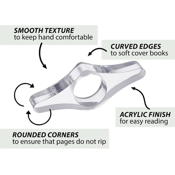10 stk lesering, sideholder, leseaccessoar, bokring, boktilbehør, tommelfingerlesering, en gave til leseglade, 6 mm tykk (medium)