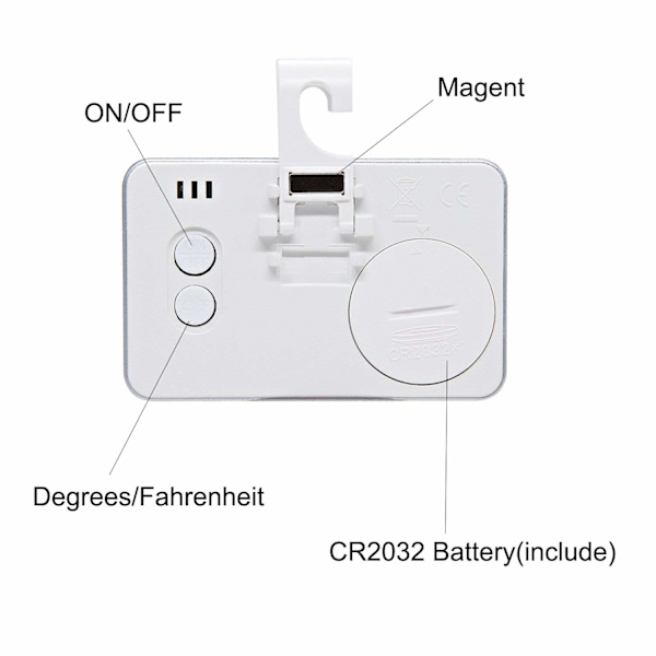 Fridge Termometer Køleskab Termometer, INRIGOROUS Pakke med 2