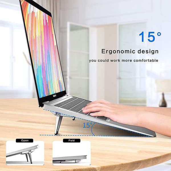 2-pack Mini Laptopstativ, Osynligt Laptopstativ, Fällbart Lapto