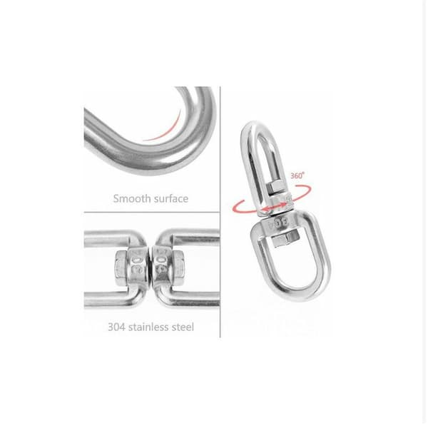 M6 Dubbelsidig Vridbar Ring, 304 Rostfritt Stål Vridbar Ring, Sa