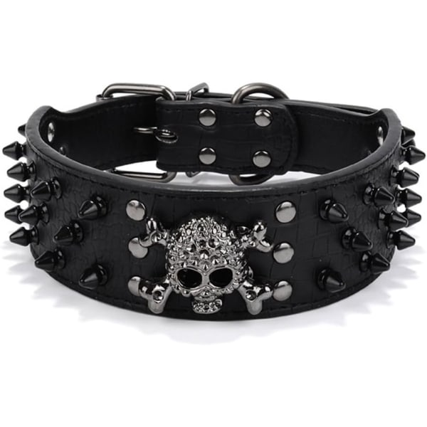 Leather 3 Row Bullet Rivets Studded Leather Skull Cool for Medium