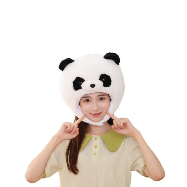 Holiday hat Long hair panda headgear Photo props Photo props