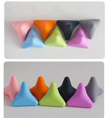 (vaaleanpunainen)1Tissue Massage Silicone Self Massage Therapy Tool Manual