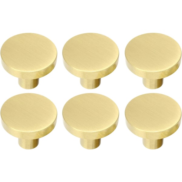 Solid Brass Round Cabinet Knobs, Round Cupboard Door Handle Bras