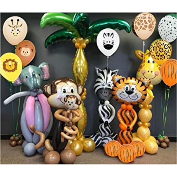 Jungle Wildlife Balloons -10 12 tommer latex dyreballoner til j