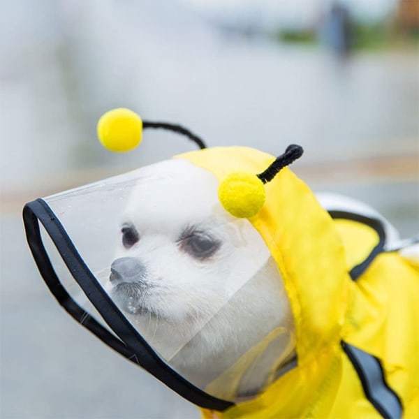 Regnfrakke til kæledyr, regnjakke til hunde med reflekterende strimler,  åndbar cc83 | Fyndiq