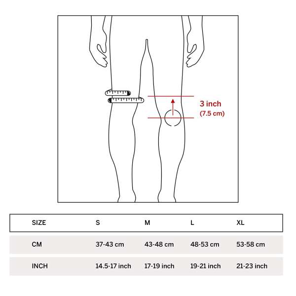 2 stk Svart Hvit（L） Ligament Knee Brace - Knee Brace for Men/Wom