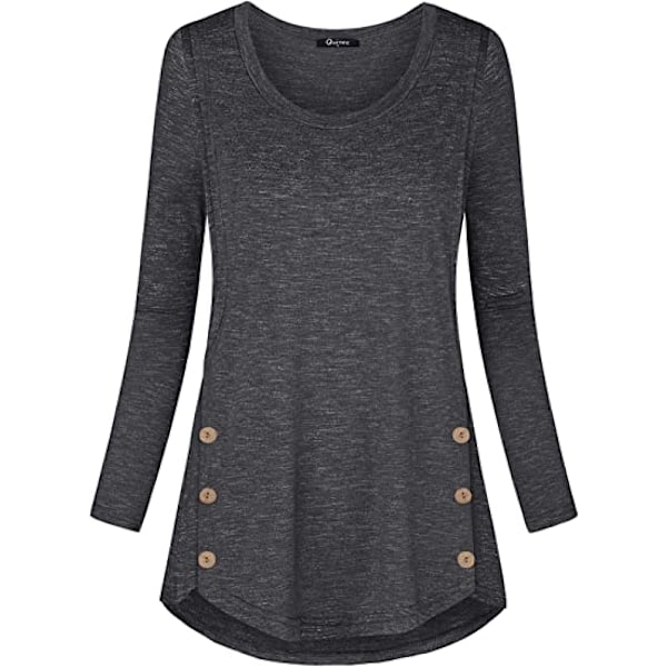 Dame Button Side Maternity Robe Amning Top XXL Sort