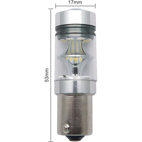 Auton jarruvalot, 2 kpl 12V 100W LED peruutus-/vilkkuvalot, Xenon-valkoiset valot