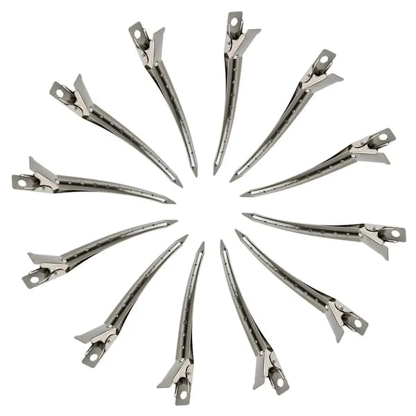 24 pakker andebillklips, 3,5 tommer rustfritt metallalligator C