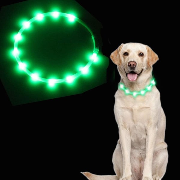 Light Up Dog Collar, USB Rechargeable Dog Collar, LED Adjustable