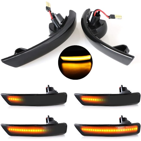 2 stk. Dynamisk Blinklys LED Sidevinge Bakspejl Indi