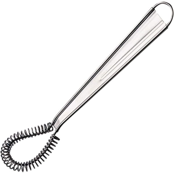 （20cm）Egg Whisk, Hand Push Whisk Blender, Rustfritt Stål Egg Be