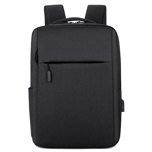 Vandafvisende universel rygsæk med USB-port, rejsecomputerbag Business bag, sort