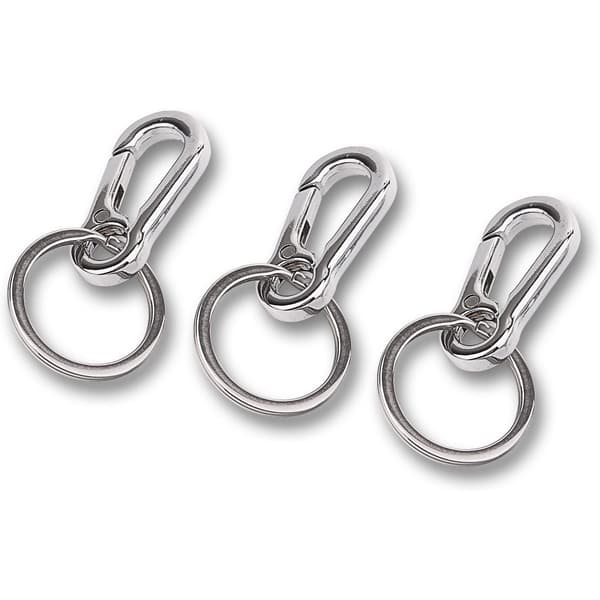 3-pack metallkarbinhake nyckelring nyckelring kedja